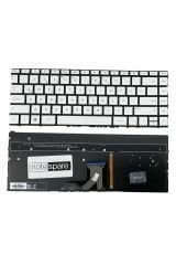 Hp ile Uyumlu L02534-001, L19540-001, NSK-XB2BQ Notebook Klavye Işıklı Gümüş Gri TR