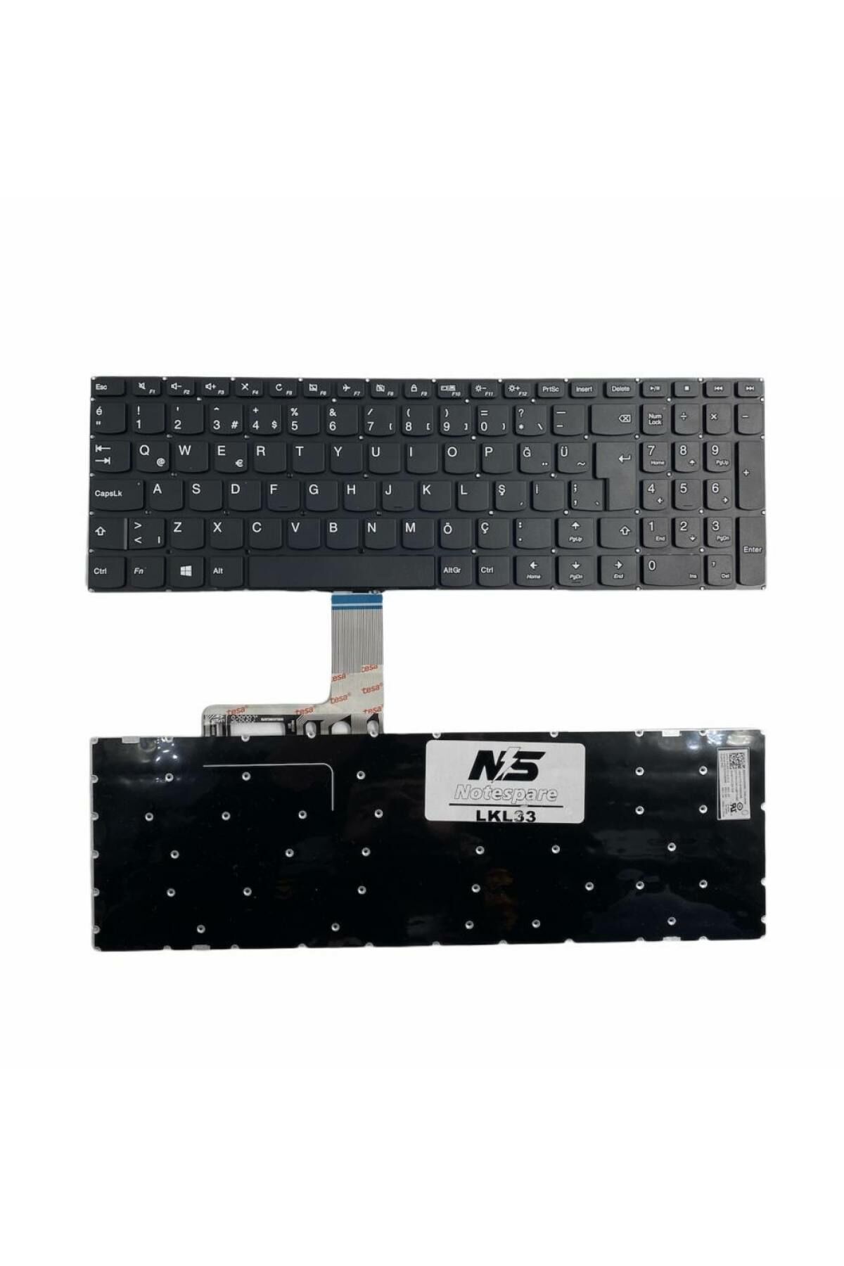 Lenovo ile Uyumlu 80SM009VTX, 80SM009YTX, 80SM00DCTX, 80SR006RTX Notebook Klavye Siyah TR