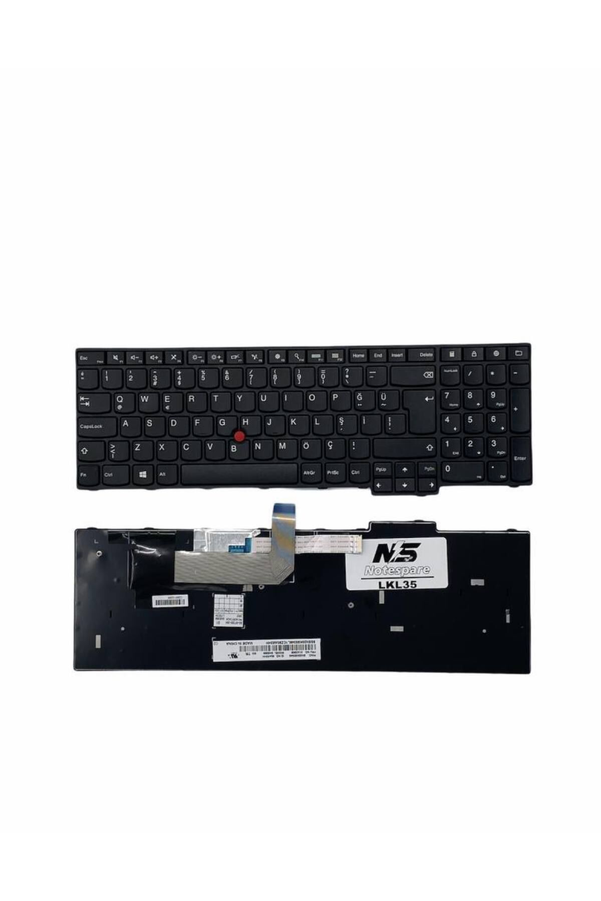 Lenovo ile Uyumlu ThinkPad E550, E565, E570, E555, E550c, E575 Notebook Klavye Siyah TR