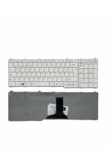 Toshiba ile Uyumlu Satellite L655-18Q, L655-18R, L655-18T, L655-18U Notebook Klavye Beyaz TR