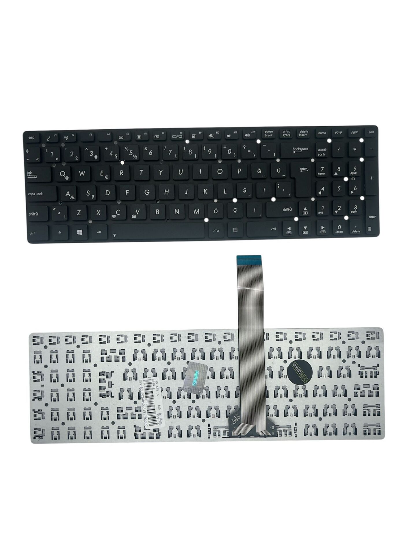 Asus ile Uyumlu U57, U57A, U57D, U57DE, U57DR, U57N, U57V, U57VD Notebook Klavye Siyah TR