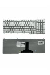 Toshiba ile Uyumlu Qosmio X300-14Y, X300-158, X300-15D, X300-15G Notebook Klavye Gümüş Gri TR