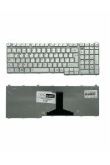 Toshiba ile Uyumlu Qosmio X500-11X, X500-11Z, X500-123, X500-125 Notebook Klavye Gümüş Gri TR