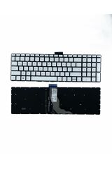 Hp ile Uyumlu 15-RB012NT (7GT42EA), 15-RB013NT (7GX87EA) Işıklı Klavye Gümüş Gri TR