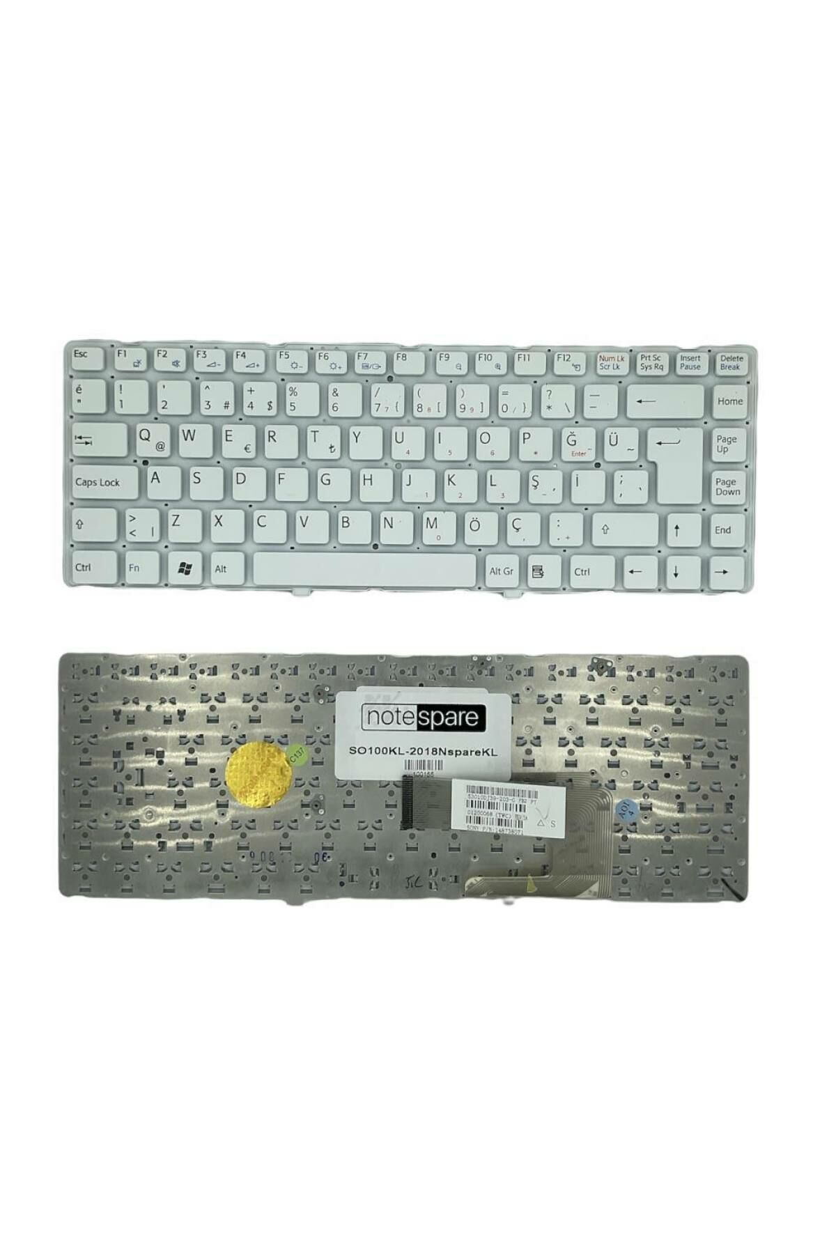 Sony ile Uyumlu 148738041, 148738061, 148738091, 148738211 Notebook Klavye Beyaz TR