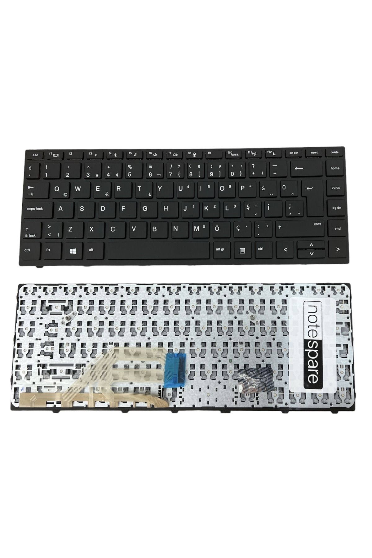 Hp ile Uyumlu ProBook L28406-001, L28406-141 Notebook Klavye Siyah TR Çerçeveli