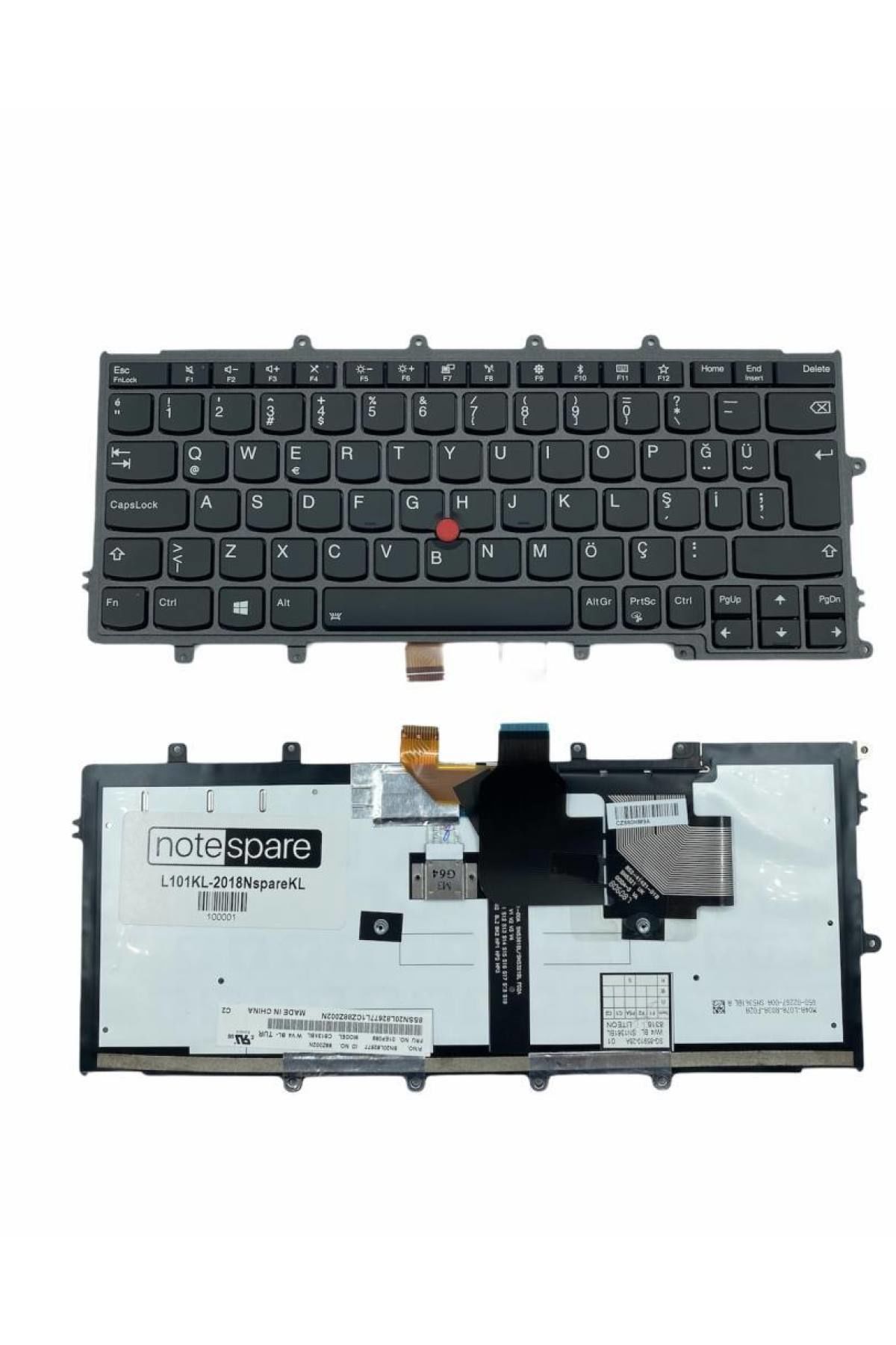Lenovo ile Uyumlu ThinkPad X240, X240I, X240L, X240S Notebook Klavye Işıklı Siyah TR