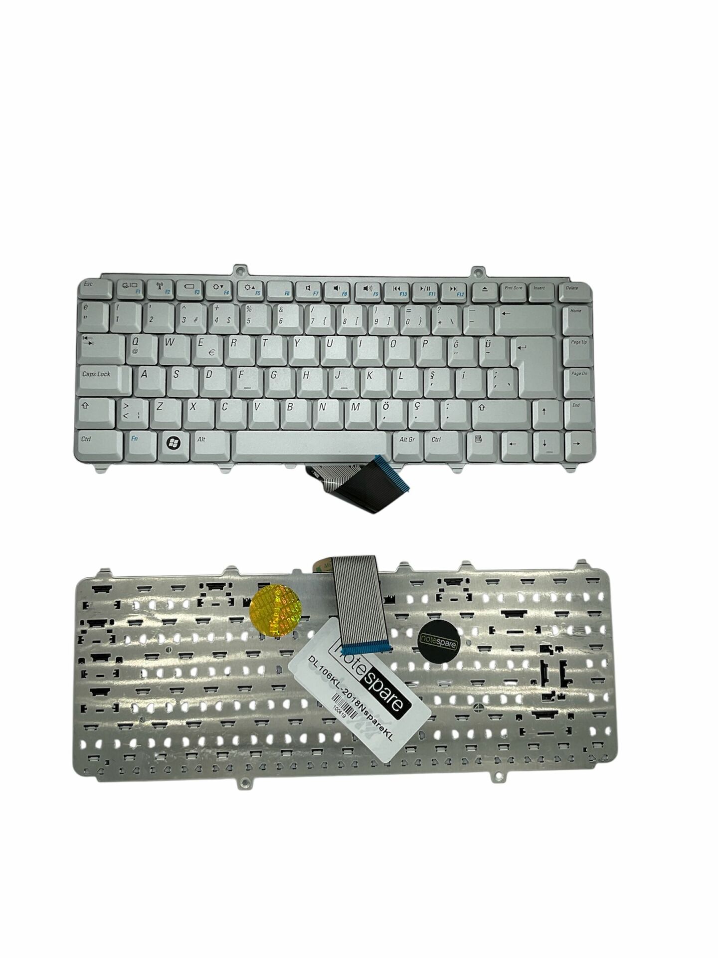 Dell ile Uyumlu K071425BS2, NSK-D9001 Notebook Klavye Gümüş Gri TR