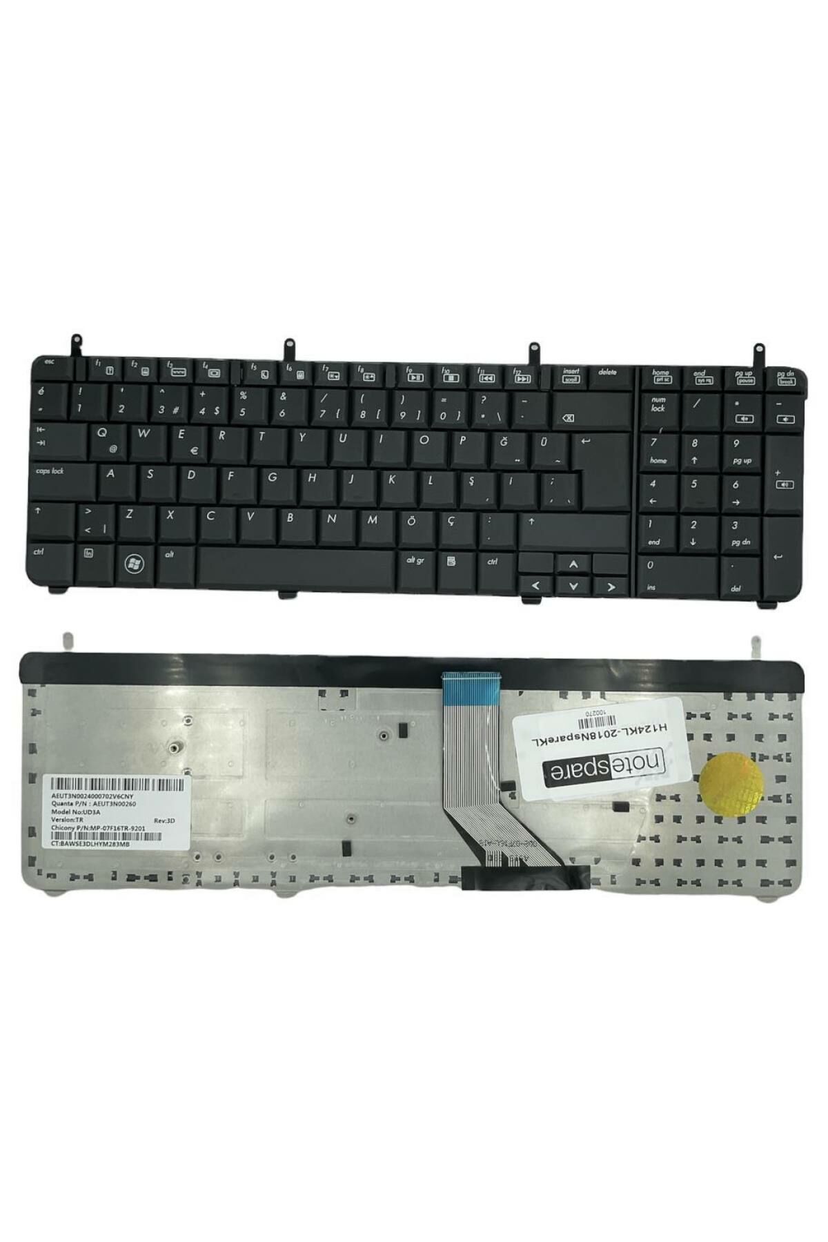 Hp ile Uyumlu Pavilion DV7-2175EG, DV7-2177, DV7-2177CL, DV7-2180 Notebook Klavye Siyah TR