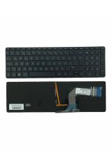 Hp ile Uyumlu Pavilion 17-F200Nt (L0F79Ea), 17-F200Nt (L0F79Ea)  Notebook Klavye Işıklı Siyah TR