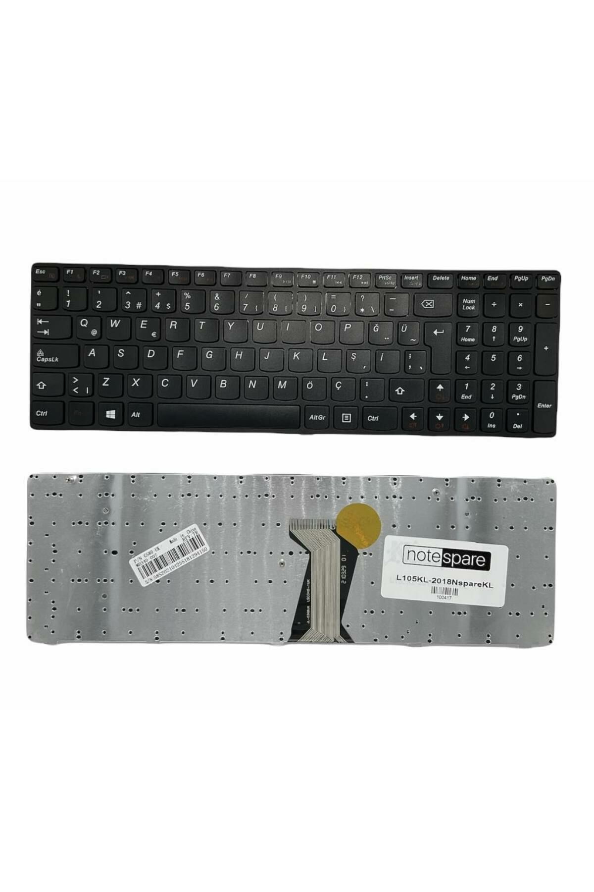 Lenovo ile Uyumlu MP-10A36TQ-686GW, NSK-B5NSC, NSK-B5QSW Notebook Klavye Siyah TR