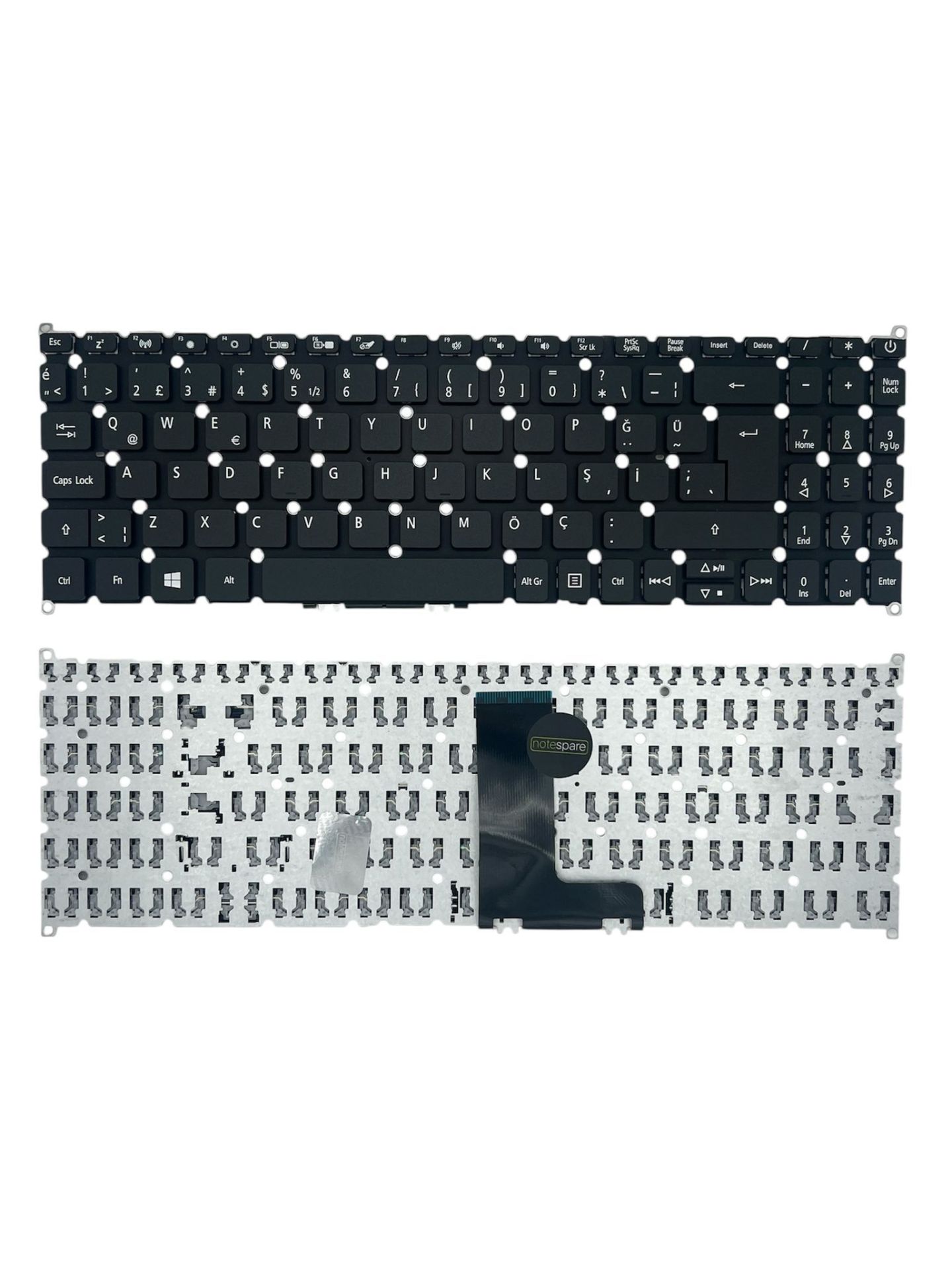 Acer ile Uyumlu A115-21, A115-21G, A115-31, A115-31G, A315-54, A315-54K Notebook Klavye Siyah TR
