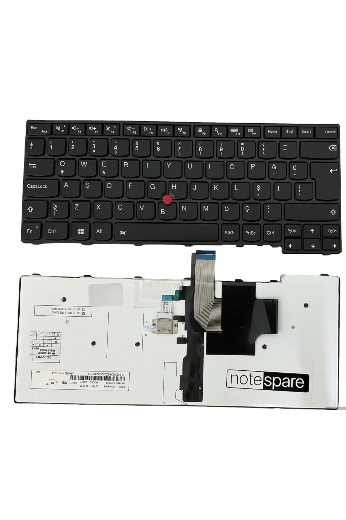 Lenovo ile Uyumlu Thinkpad L440, L450, T431, T431S Klavye Işıklı Siyah TR Versiyon 2