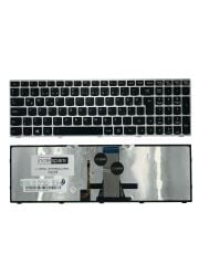 Lenovo ile Uyumlu B5180 80LM0153TX, B7080 80MR Işıklı Klavye Gümüş Gri TR