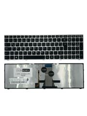 Lenovo ile Uyumlu G5070 59-424329, G5070 59-424351 Işıklı Klavye Gümüş Gri TR
