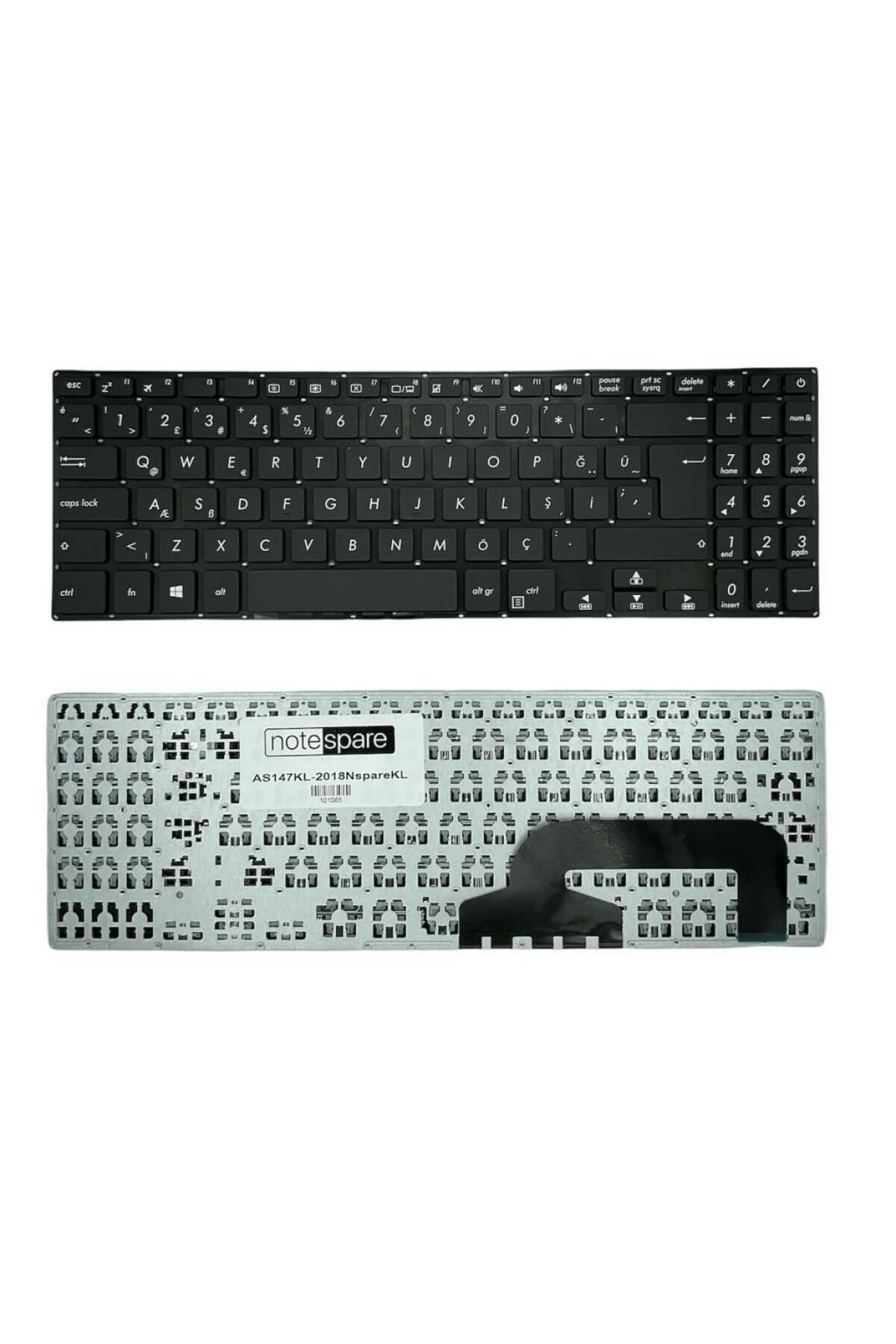 Asus ile Uyumlu VivoBook X507UA, X507UB, X507UF Notebook Klavye Siyah TR