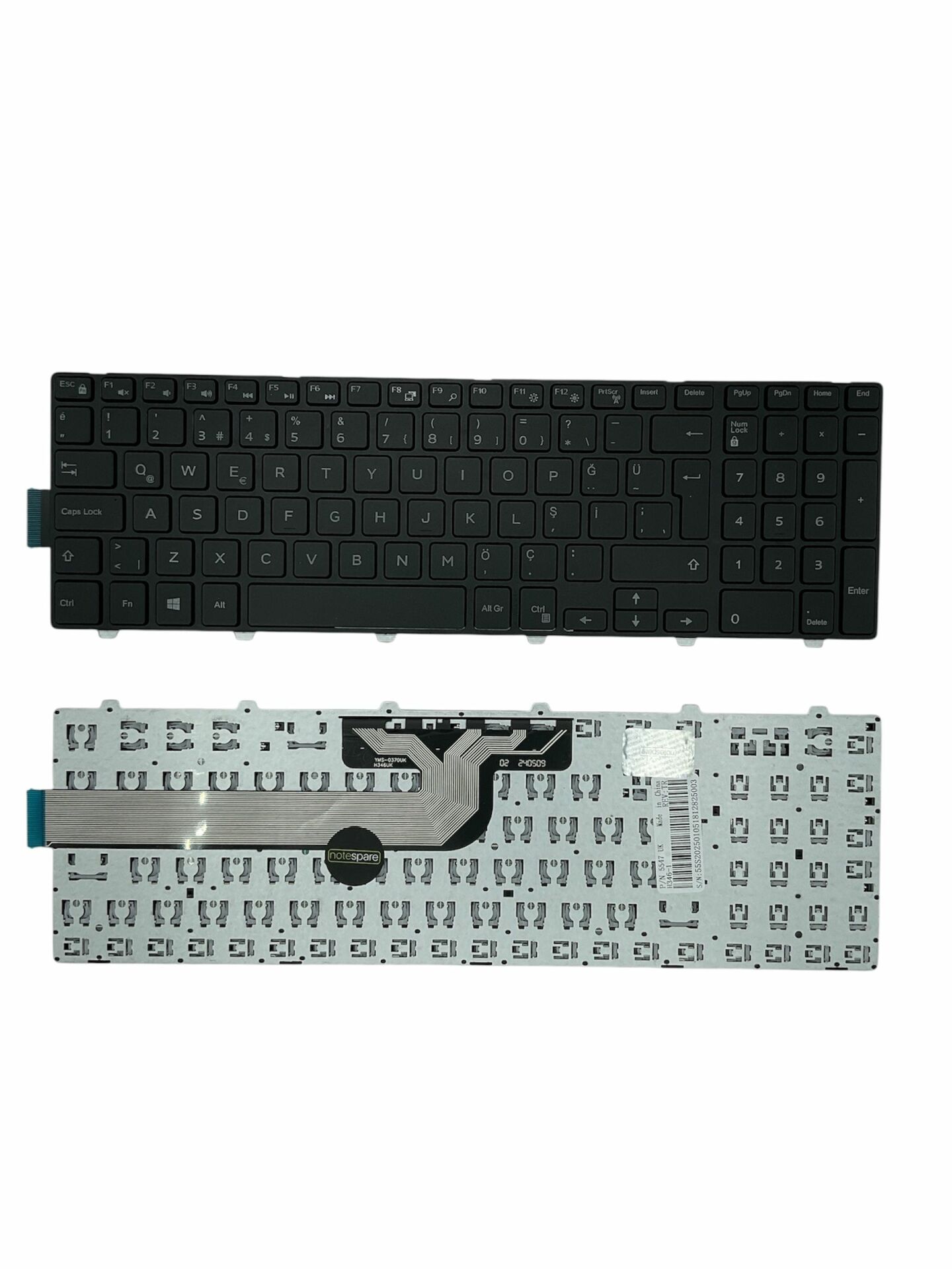 Dell ile Uyumlu Inspiron 15-3543, 15-3551, 15-3567, 15-3878 Notebook Klavye Siyah TR