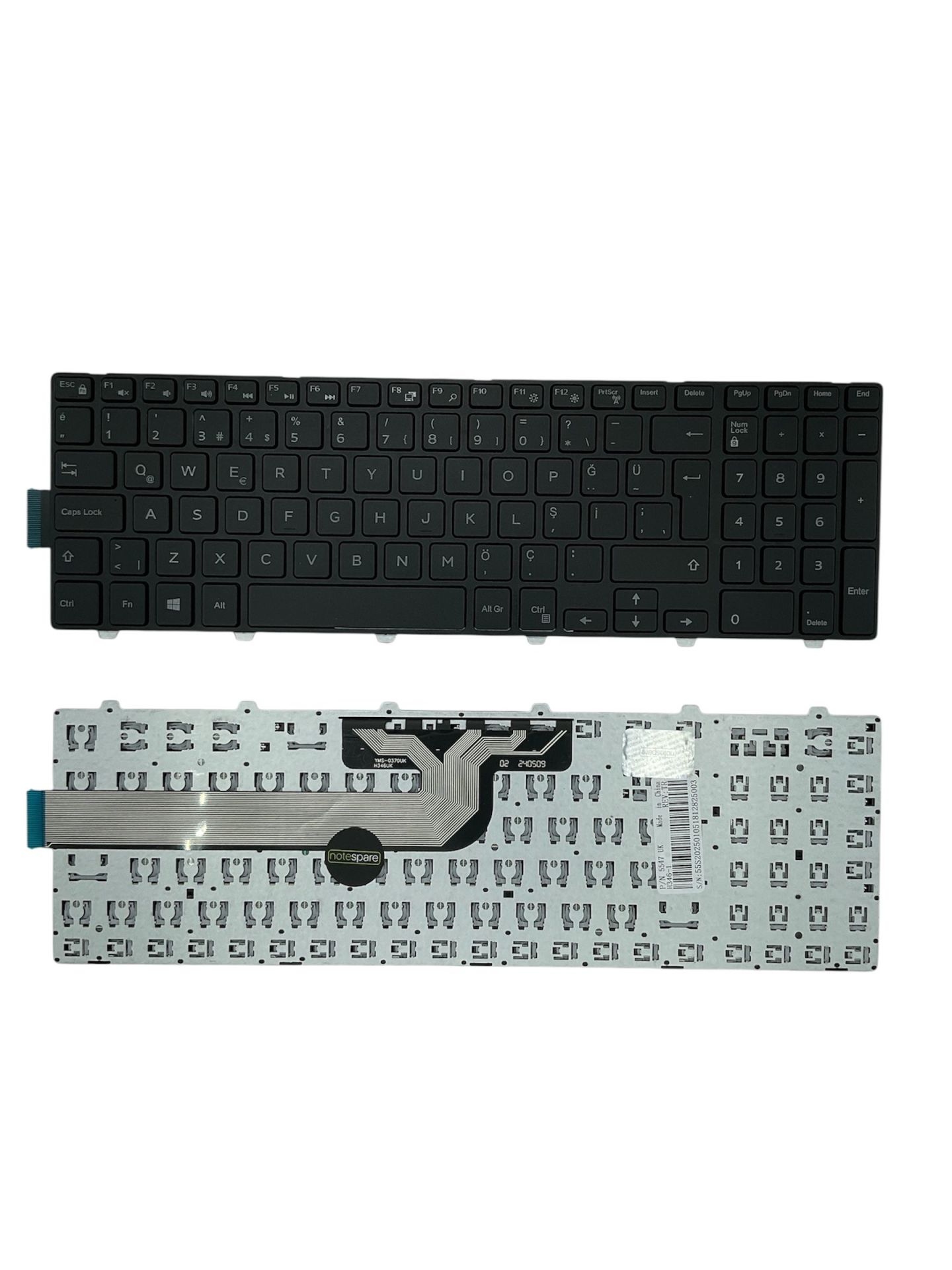 Dell ile Uyumlu Inspiron 15-5559, 15-7559, 17-5755, 17-5758 Notebook Klavye Siyah TR