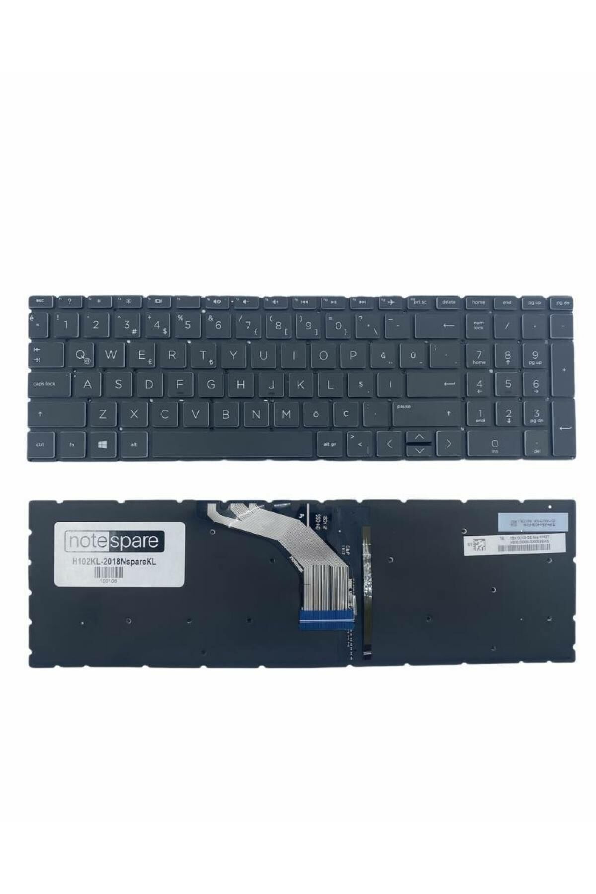 Hp ile Uyumlu Pavilion Gaming 15-dk1016nt (20C63EA) Işıklı Klavye Siyah TR
