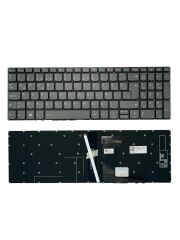 Lenovo ile Uyumlu IdeaPad 5CB0R07207, 5CB0R07282 Klavye Işıklı Füme TR Power Tuşlu Versiyon