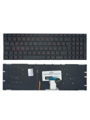 Asus ile Uyumlu GL502VM-FY169T, GL502VM-FY175T Notebook Klavye Işıklı Siyah TR