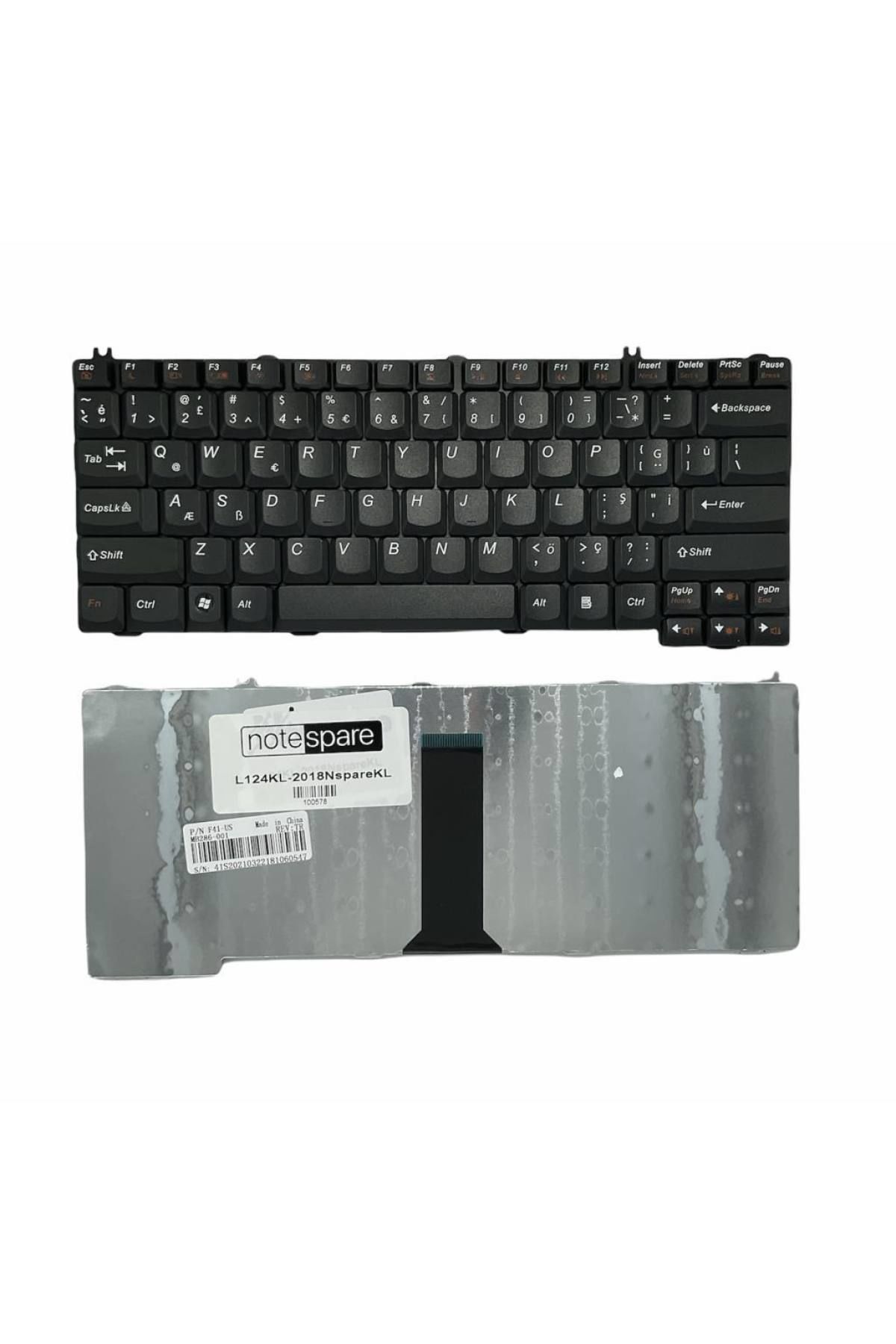 Lenovo ile Uyumlu 39T7321, 39T7340, 39T7353, 39T7372, 39T7385, 39T7417 Notebook Klavye Siyah TR