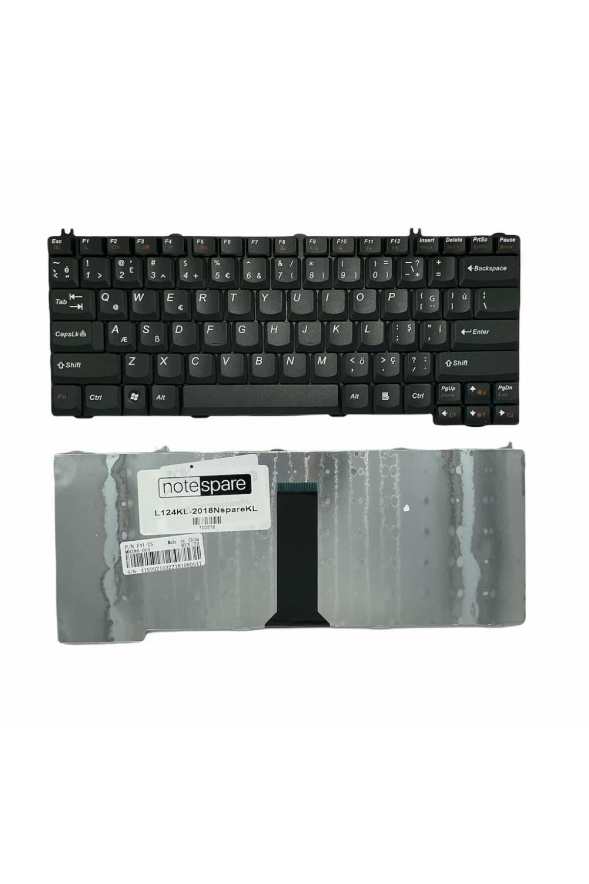 Lenovo ile Uyumlu 42T3422, 42T3869, 42T3936, A4S Notebook Klavye Siyah TR