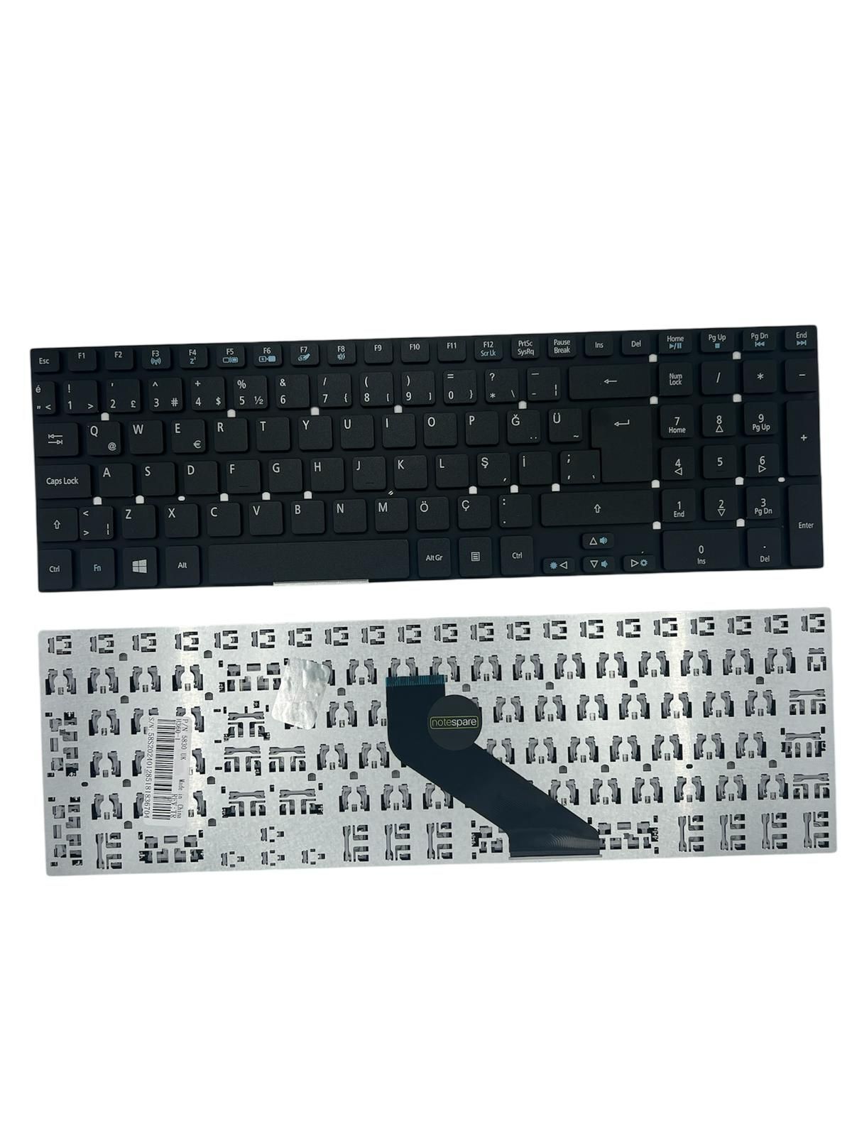 Acer ile Uyumlu TravelMate TMP256-M, TMP256-MG, TMP455-M, TMP455-MG Notebook Klavye Siyah TR