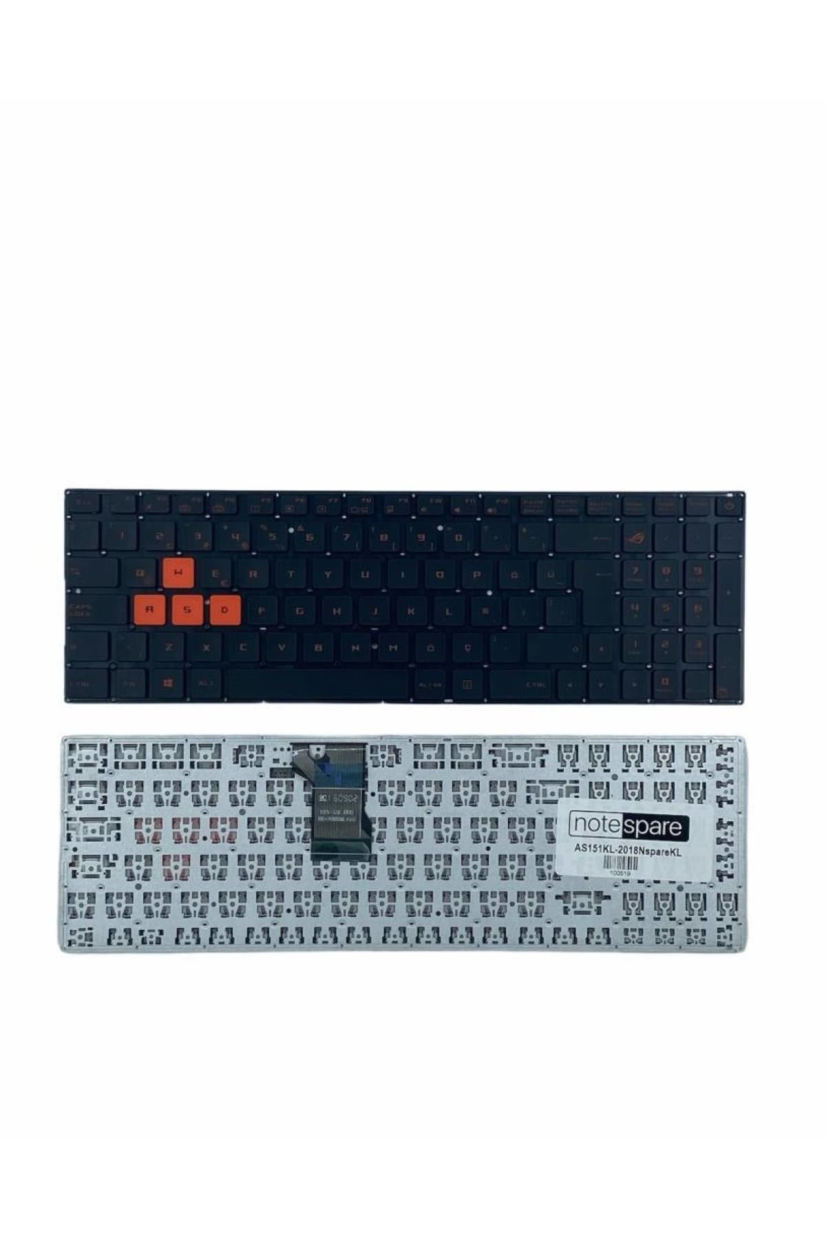 Asus ile Uyumlu GL502VY-DS71, GL502VY-FY120TC, GL702VM-DB71 Notebook Klavye Siyah TR