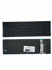 Asus ile Uyumlu Rog GL552VW, GL552VX, GL752VWM, GL771JW Notebook Klavye Işıklı Siyah TR