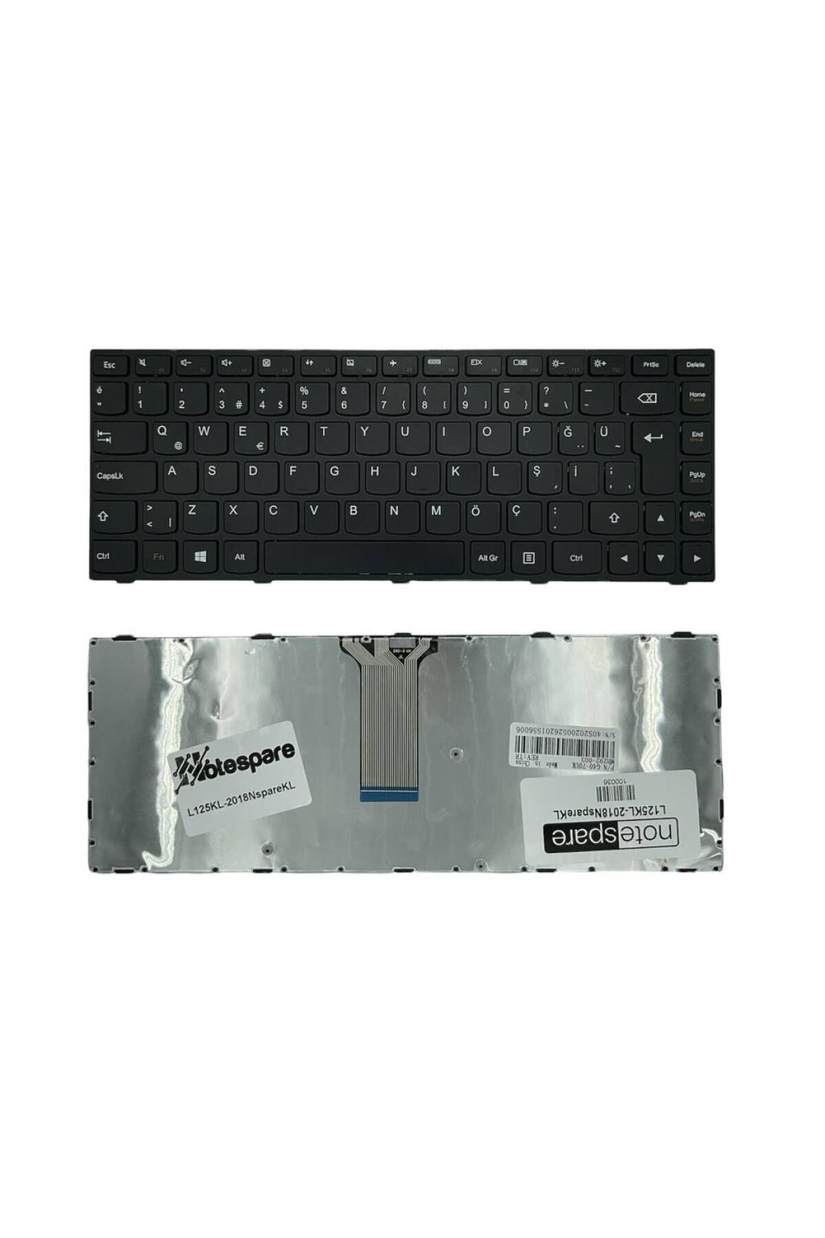 Lenovo ile Uyumlu Flex 3 80K30007US, Flex 3 80R30010US Notebook Klavye Siyah TR