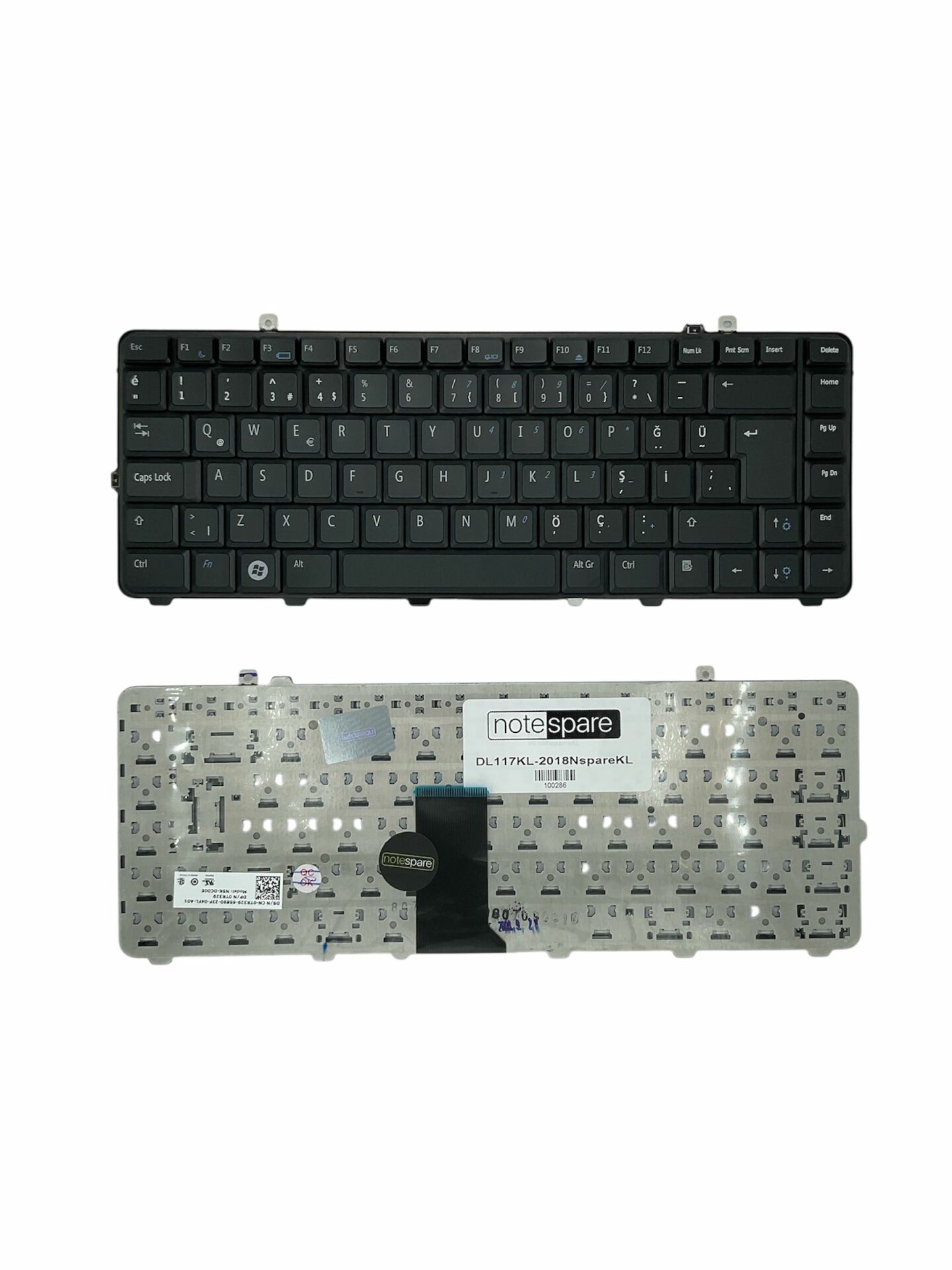 Dell ile Uyumlu PP33L, PP39L, TR324, W860J, WT722 Notebook Klavye Siyah TR