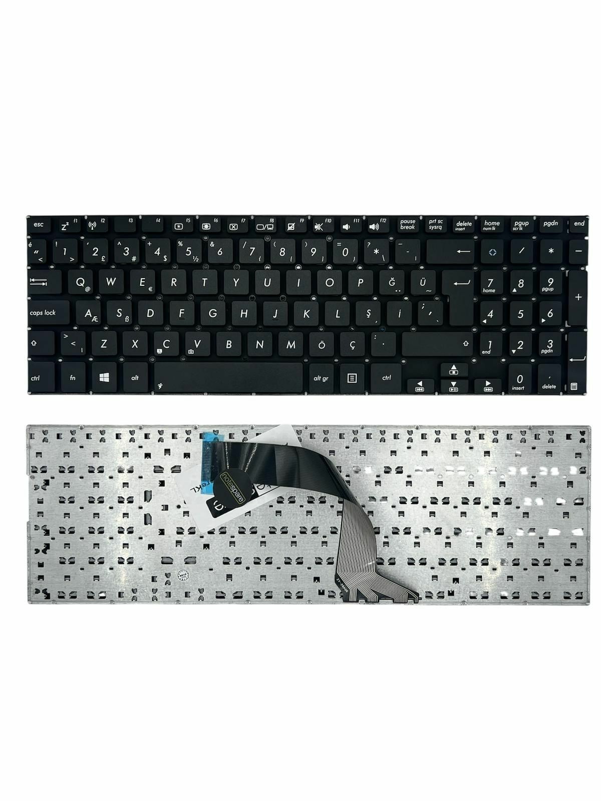 Asus ile Uyumlu K551, K551L, K551LA, K551LB, K551LN, R553, R553L Notebook Klavye Siyah TR
