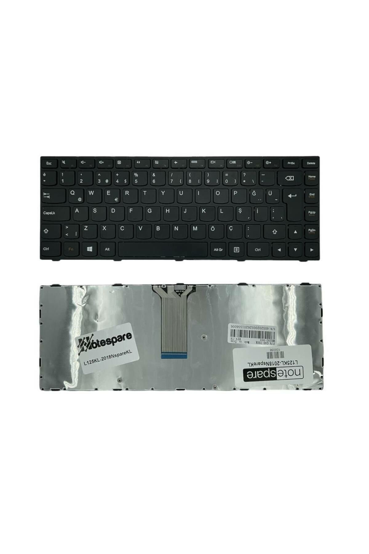 Lenovo ile Uyumlu Z40-75 20360, Z40-75 80DW Notebook Klavye Siyah TR