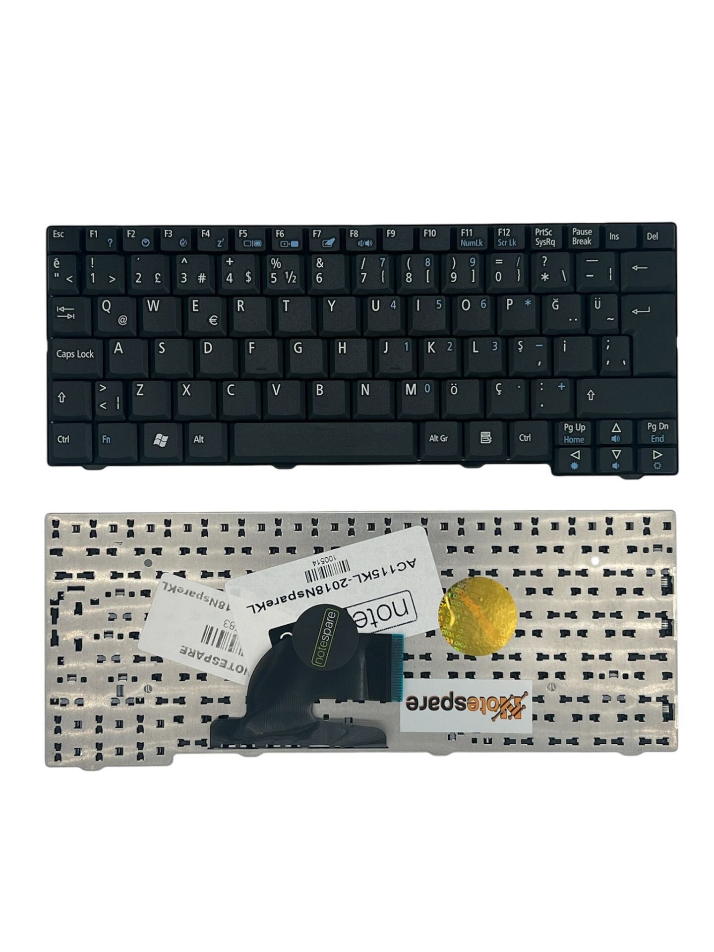 Acer ile Uyumlu PK1306F0B00, PK130851000, PK130851008, V091902AK1 Notebook Klavye Siyah TR
