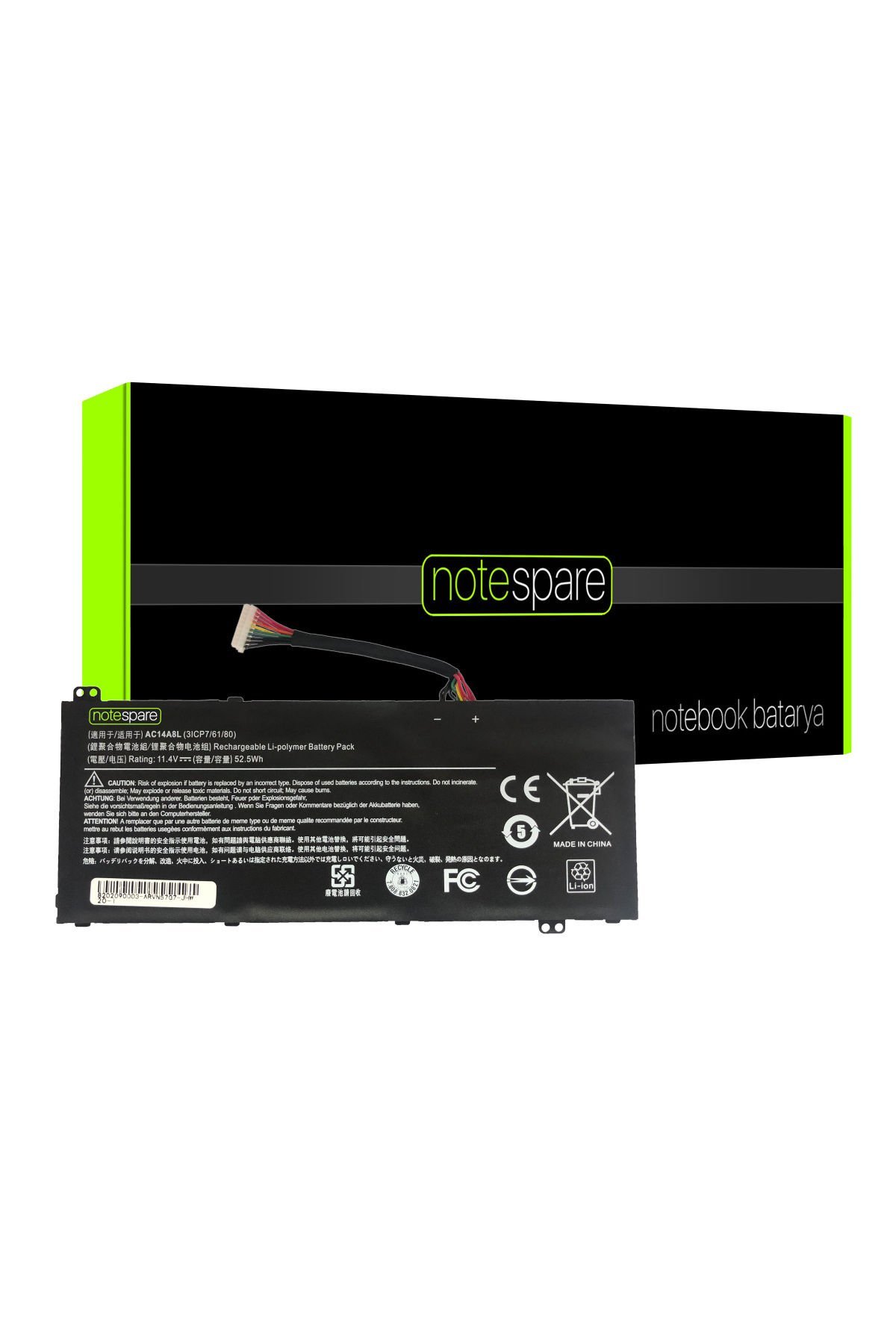 Acer ile Uyumlu Aspire NX.MQREY.003, NX.MUXEY.005, NX-G6TEY-002 Notebook Batarya Pil