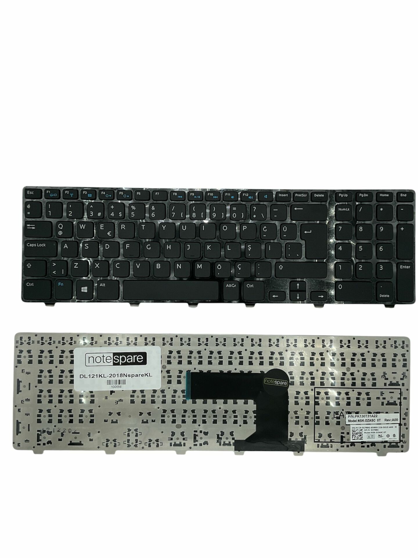 Dell ile Uyumlu Inspiron 17R 5721, 17R 5737 Notebook Klavye Siyah TR