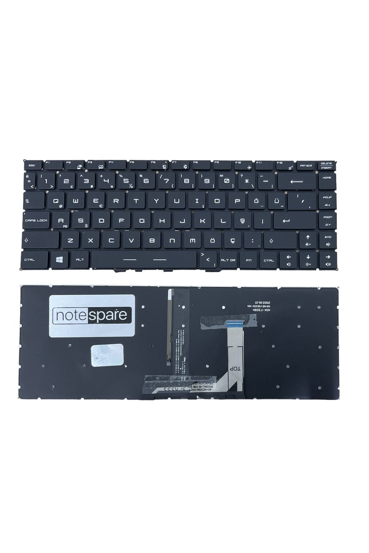 Msi ile Uyumlu PS42 8RC-042TR Klavye Işıklı Siyah TR Küçük Enter Versiyon