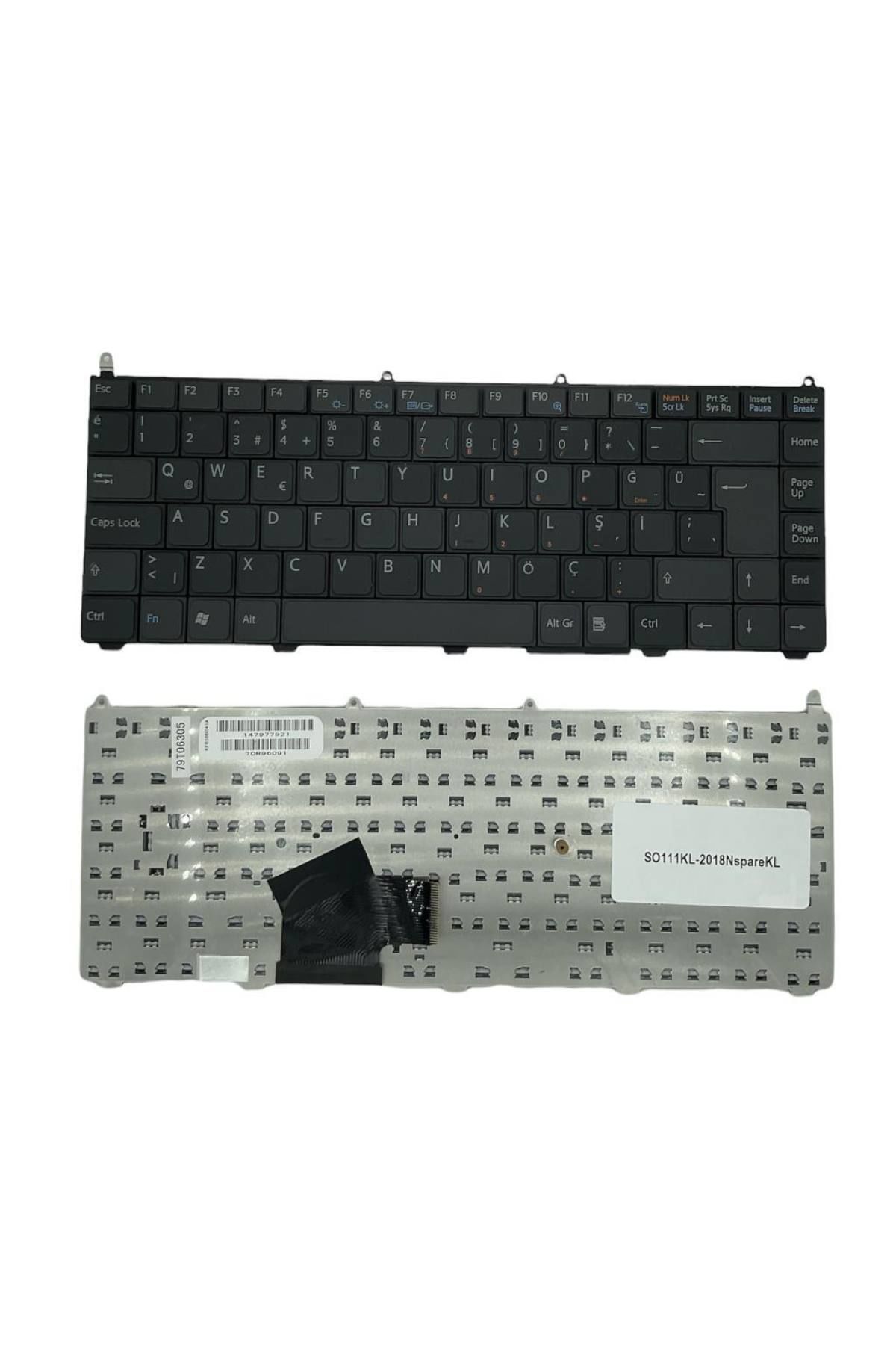 Sony ile Uyumlu Vaio VGN-AR41SR, VGN-AR51E, VGN-AR51J, VGN-AR51M Notebook Klavye Siyah TR