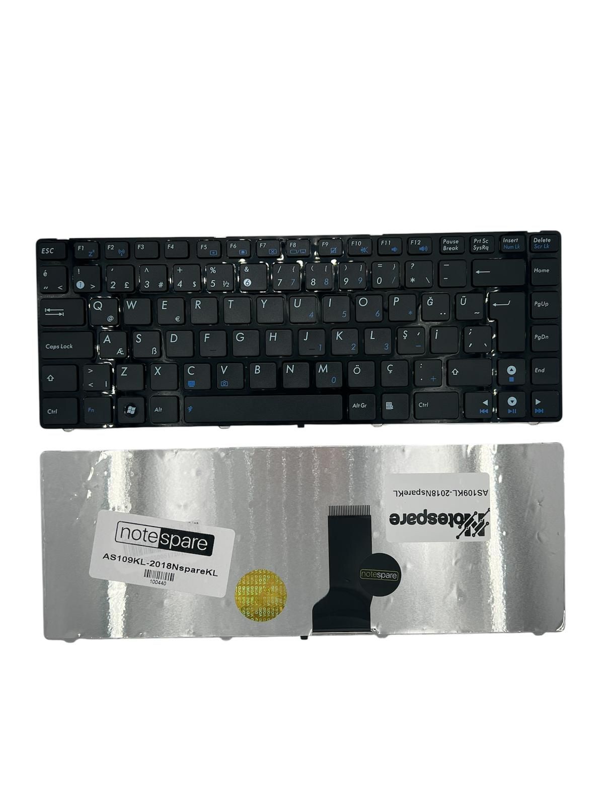 Asus ile Uyumlu K43SD, K43SJ, K43SM, K43SV, K43T, K43TA Notebook Klavye Siyah TR