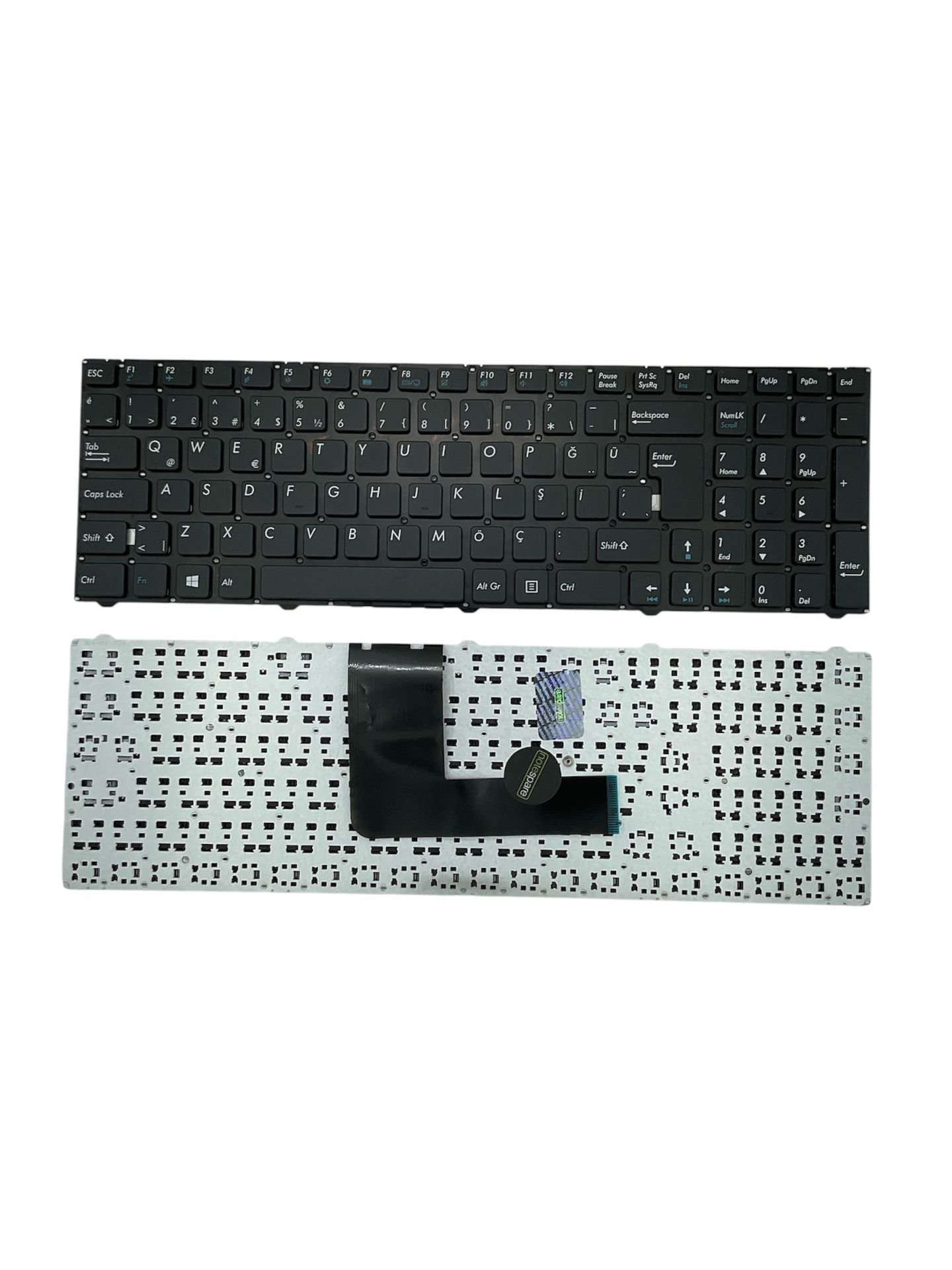 Casper ile Uyumlu Nirvana C500.1135-8V00T-G-F, C500.1135-8V00X-G-F Klavye Siyah TR