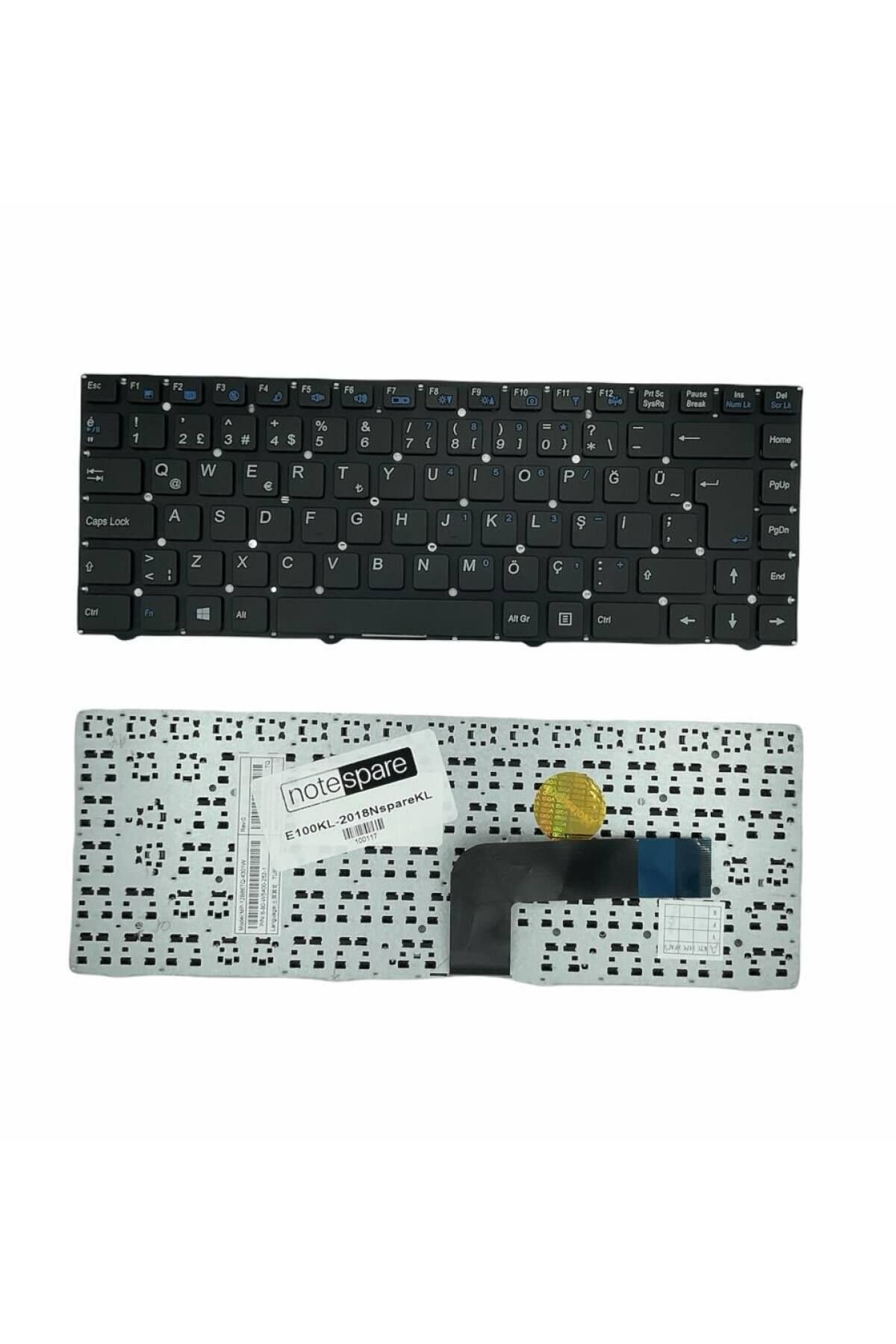 Exper ile Uyumlu MP-12B86TQ-430, MP-12B86TQ-4301W, MP-12B86TQ-4306W Notebook Klavye Siyah TR