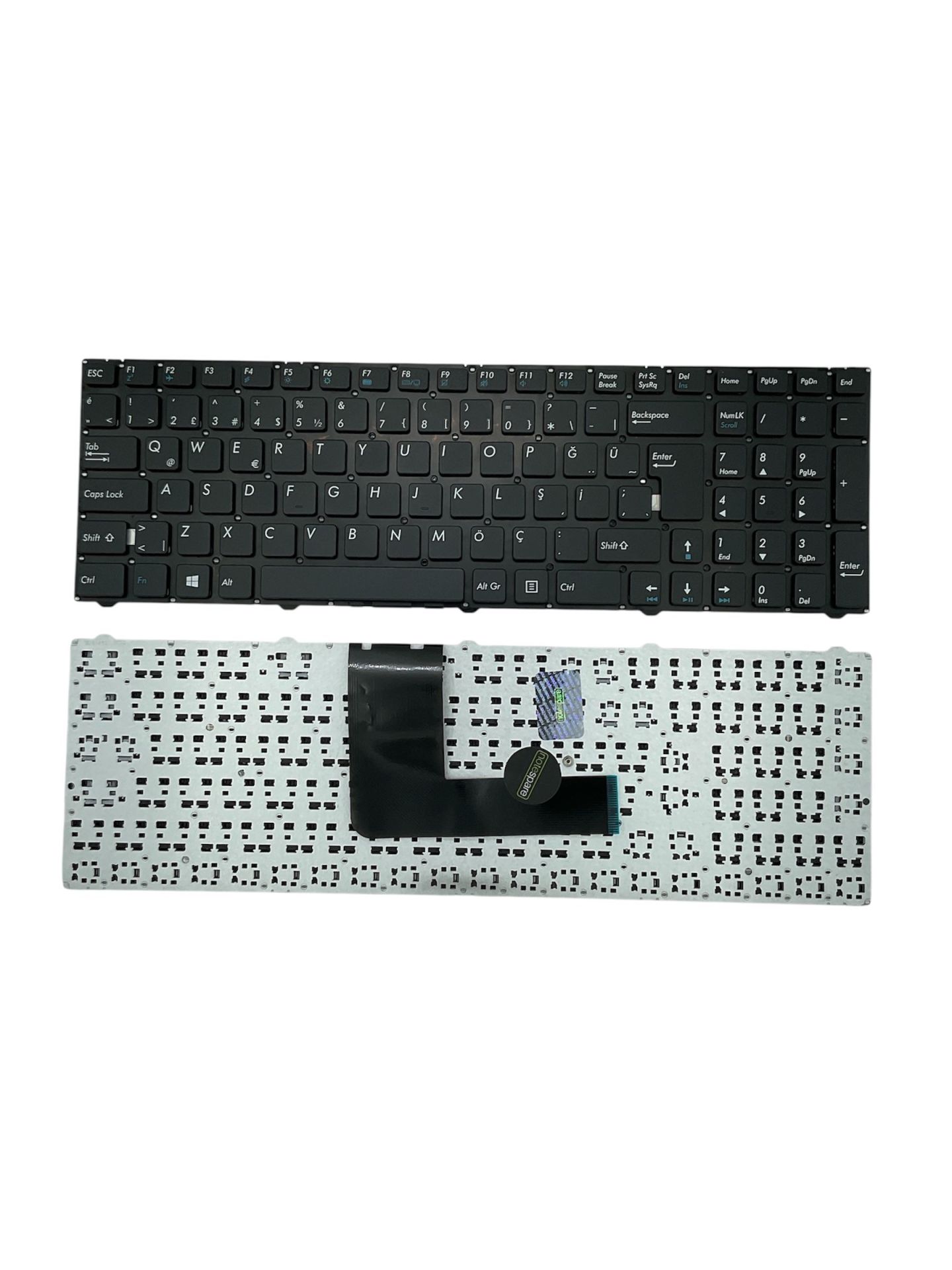Casper ile Uyumlu Nirvana C500.1195-BF00X-G-F, C500.1195-BV00P-G-F Klavye Siyah TR