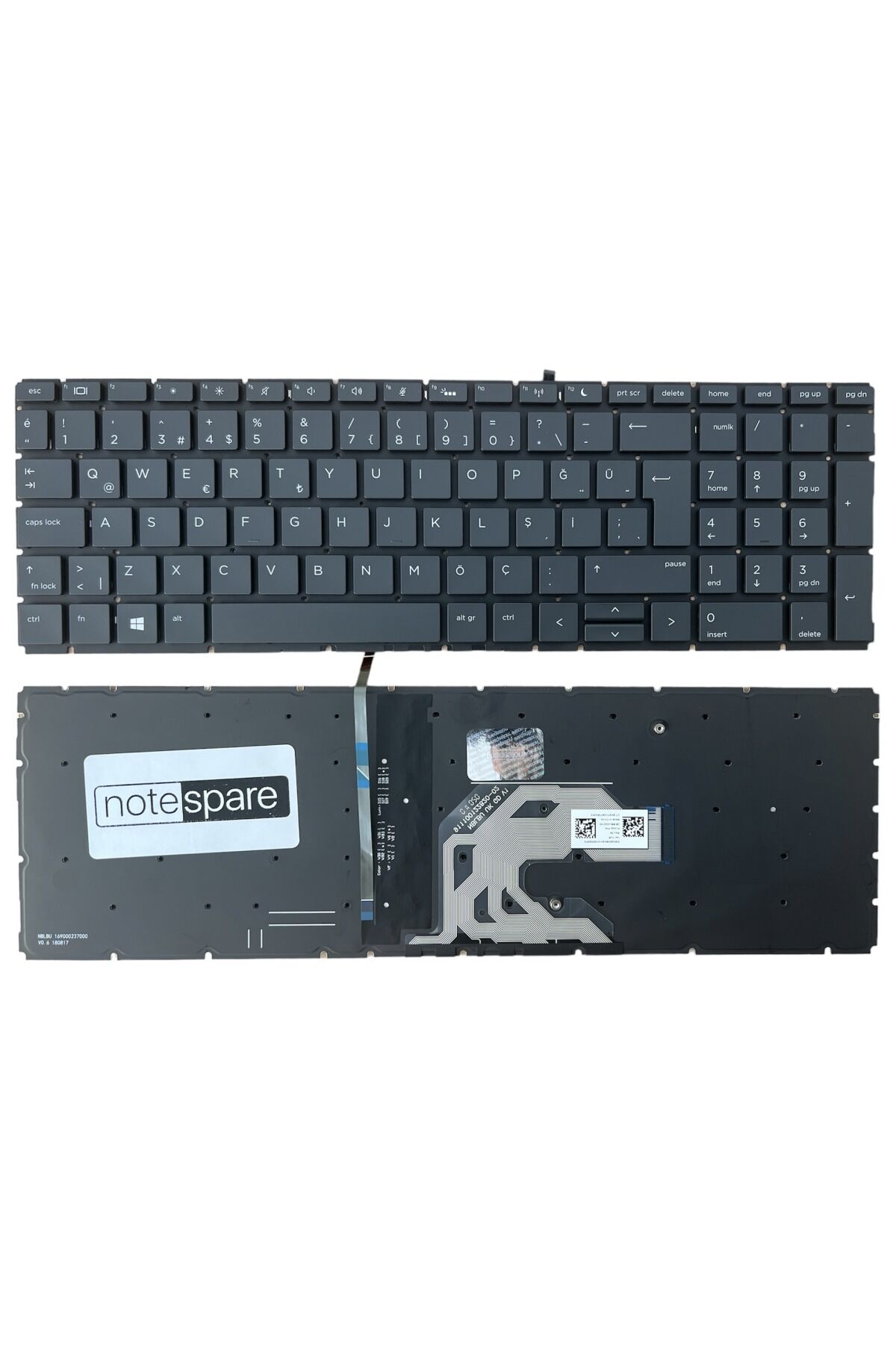 Hp ile Uyumlu Probook 455 G6 Amd Ryzen 3 3200u Işıklı Klavye Siyah TR Büyük Enter Versiyon