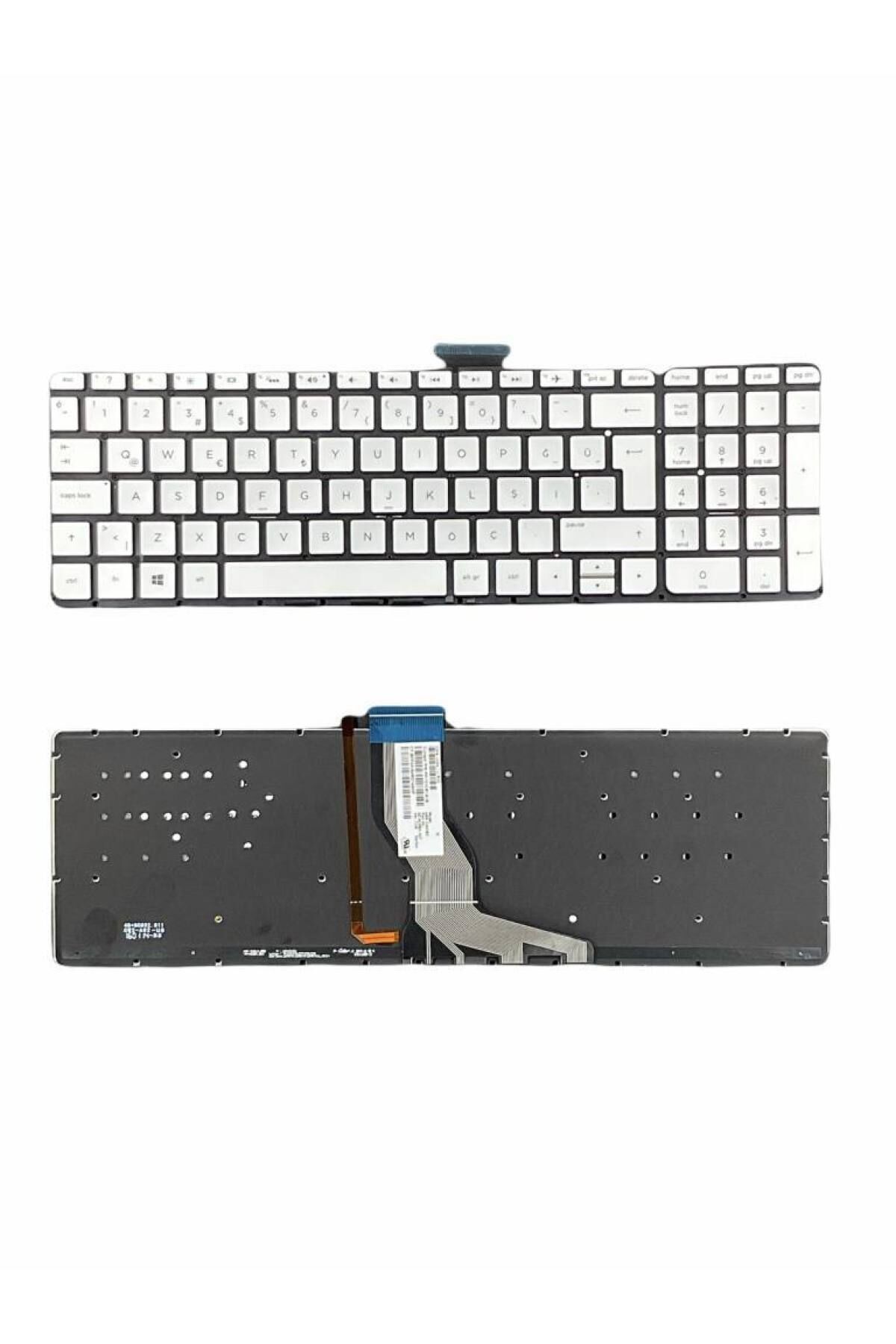 Hp ile Uyumlu 9Z.NC8BQ.21H, 9Z.NC8BQ.601, 9Z.NC8BQ.60T Işıklı Klavye Gümüş Gri TR