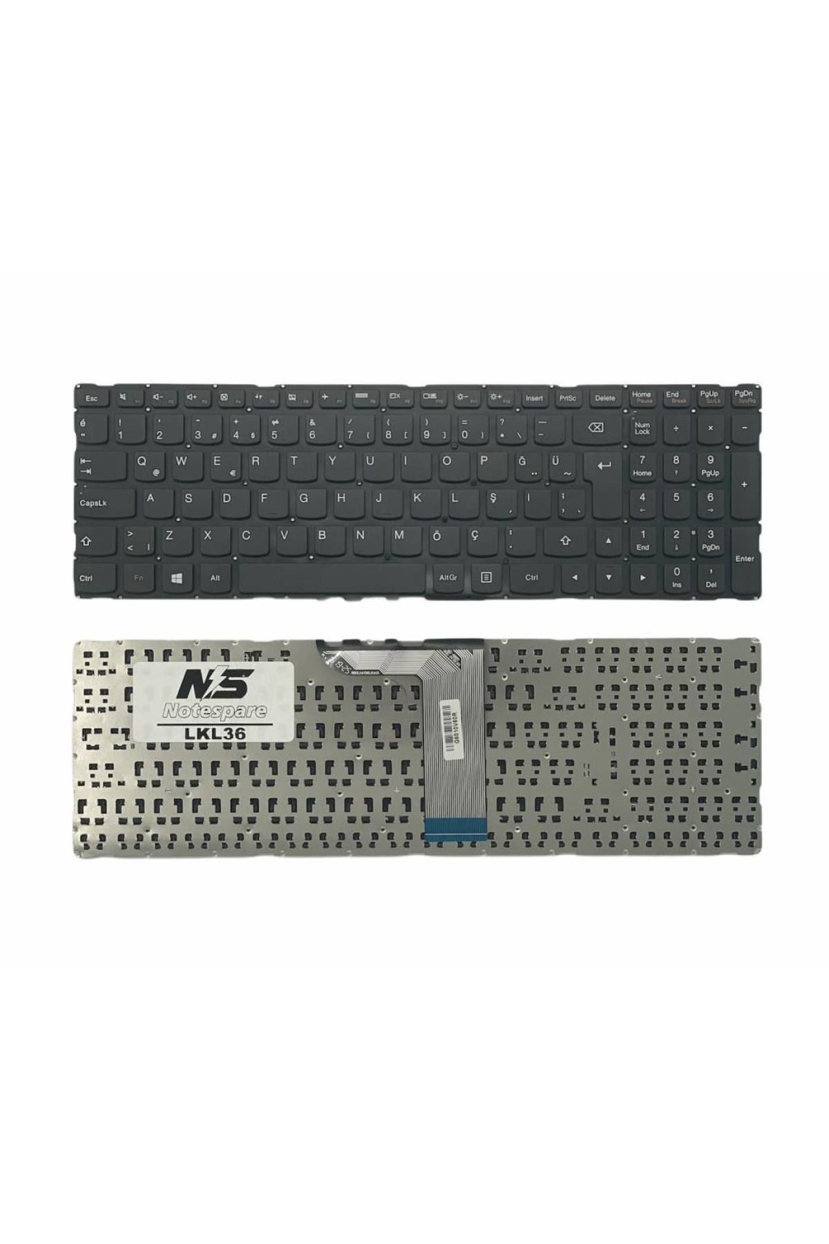 Lenovo ile Uyumlu IdeaPad 700-15ISK 80RU00N4TX Notebook Klavye Siyah TR