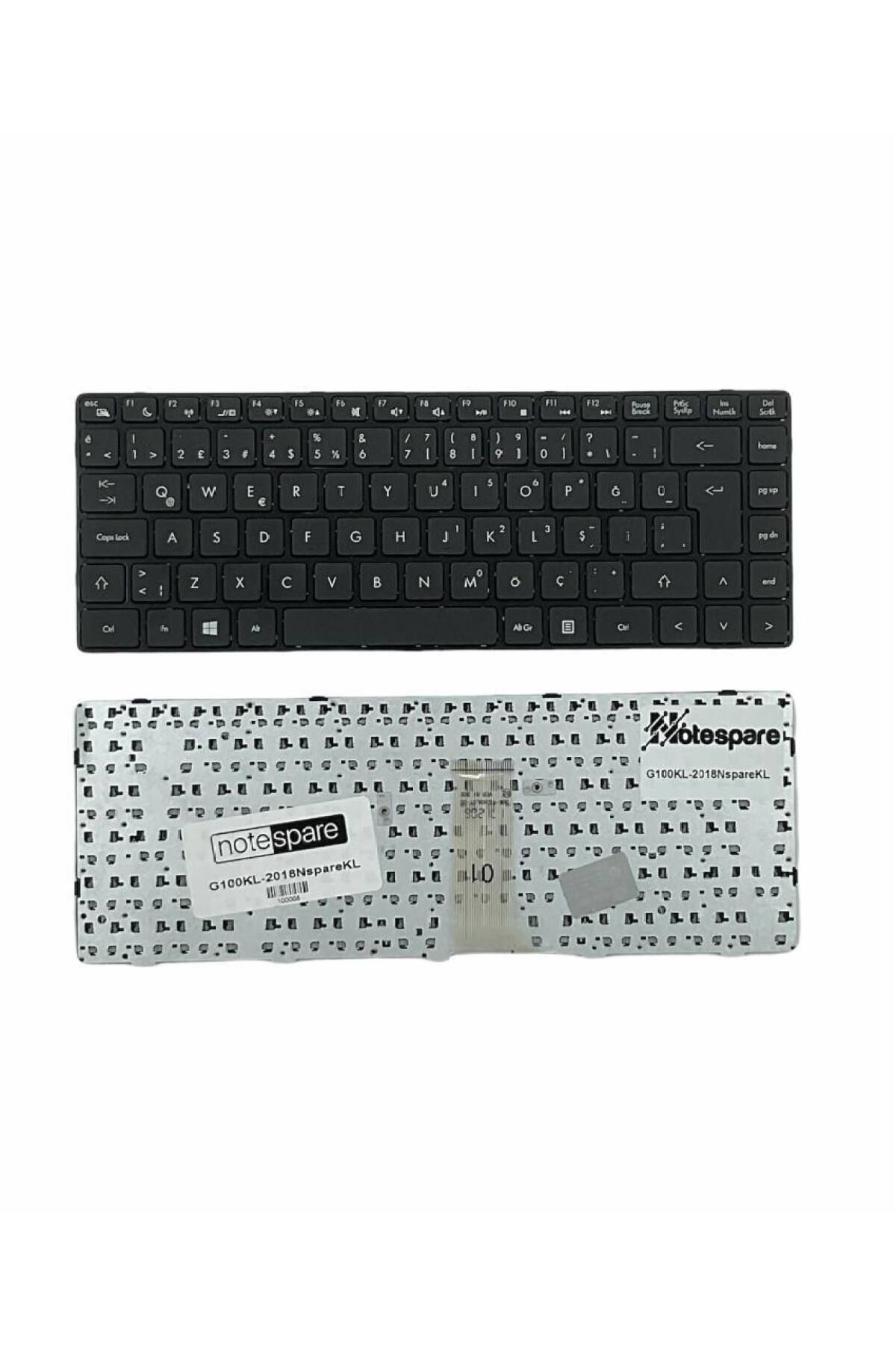 Grundig ile Uyumlu GNB 1450 B2 B8 Slimbook Notebook Klavye Siyah TR