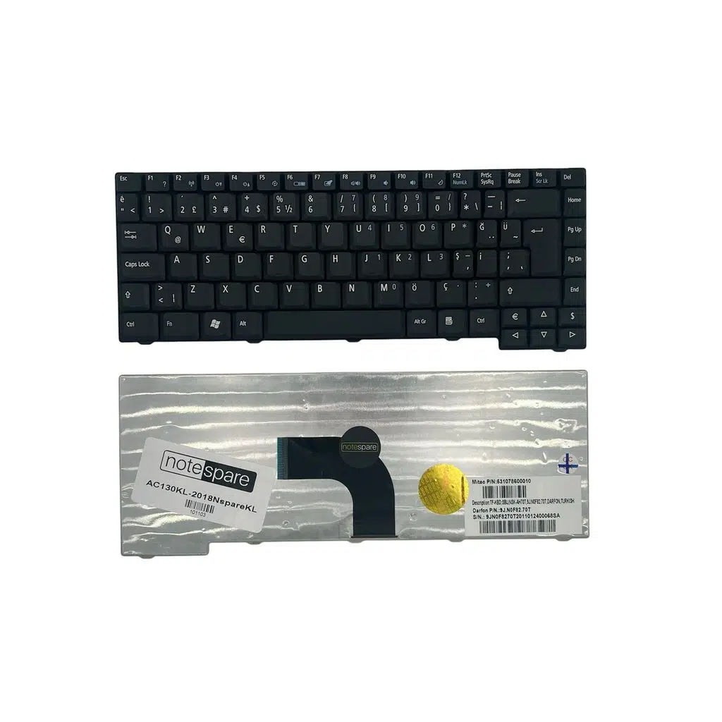 Acer ile Uyumlu Aspire 2930, 2930z, 6293, Tm6293 Notebook Klavye Siyah TR
