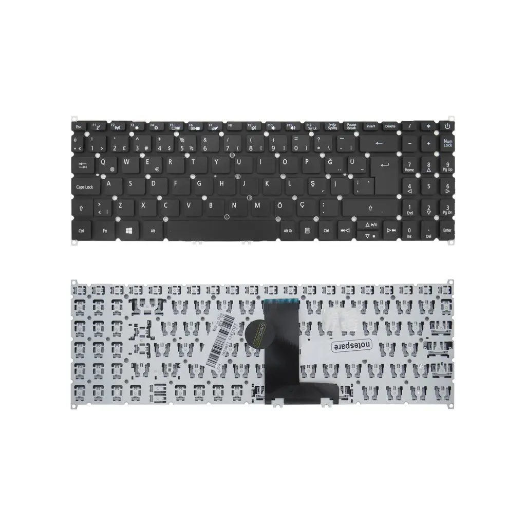 Acer Uyumlu Aspire 3 A315-34-C2AW, 3 A315-34-C2LN, 3 A315-34-C3BX Klavye TR