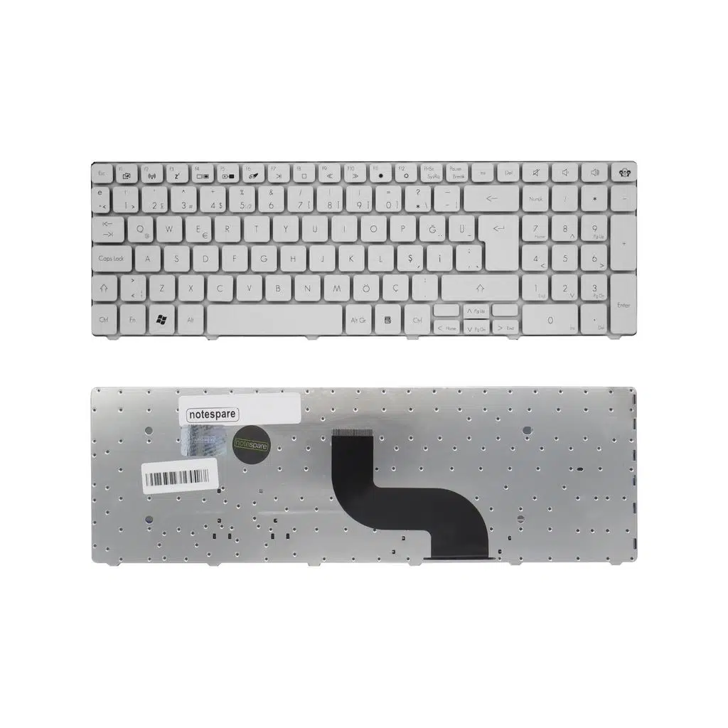 Acer Uyumlu Aspire 5242G, 5253G, 5349G, 5410S, 5410T, 5536G, 5538G, 5538ZG Klavye TR - Beyaz